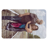 Magnet Flexible Script botanique main tiré Enregistrer la date Pho (Horizontal)