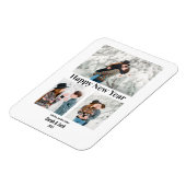 Magnet Flexible script chic moderne photo heureux nouvelle année (Côté Gauche)