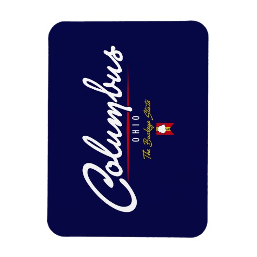 Magnet Flexible Script Columbus (Vertical)