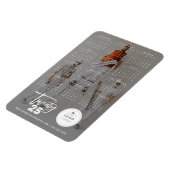 Magnet Flexible Script de brosse moderne 2023 Calendrier photo de  (Côté Gauche)