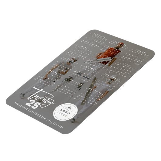 Magnet Flexible Script de brosse moderne 2023 Calendrier photo de  (Côté Gauche)