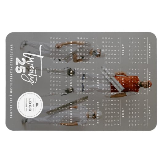 Magnet Flexible Script de brosse moderne 2023 Calendrier photo de  (Horizontal)