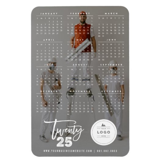 Magnet Flexible Script de brosse moderne 2023 Calendrier photo de  (Vertical)