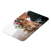 Magnet Flexible Script de brosse moderne Enregistrer notre photo d (Côté Gauche)