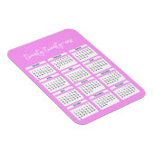 Magnet Flexible Script de calendrier annuel 2021 (Côté Droit)
