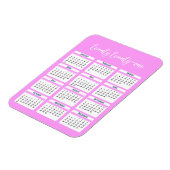 Magnet Flexible Script de calendrier annuel 2021 (Côté Gauche)