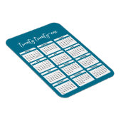 Magnet Flexible Script de calendrier annuel 2021 (Côté Droit)