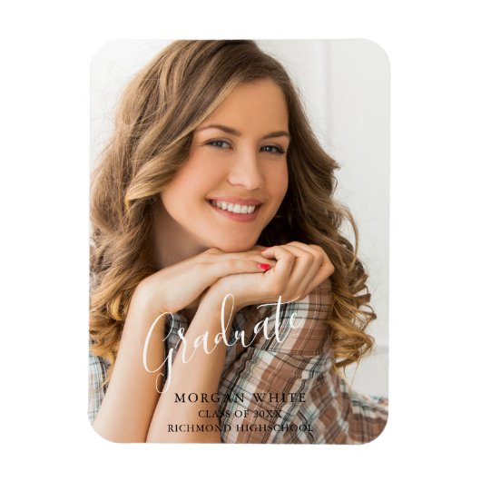 Magnet Flexible Script de graduation moderne photo (Vertical)