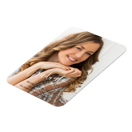 Magnet Flexible Script de graduation moderne photo (Côté Gauche)
