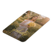 Magnet Flexible Script de graduation Photo Grad 2024 Faire-part (Côté Gauche)