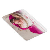 Magnet Flexible Script de naissance pour photo de bébé fille avec  (Côté Droit)