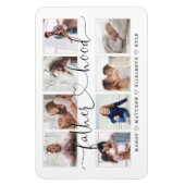 Magnet Flexible Script de paternité | Cadeau pour pères Photo Coll (Vertical)