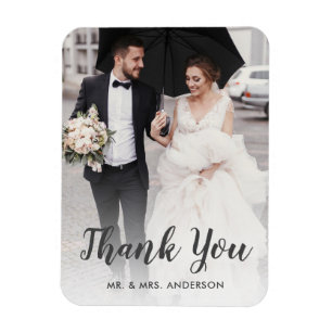Magnet Flexible Script de remerciement personnalisé pour mariage