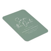 Magnet Flexible Script décontracté sauge vert typographie mariage  (Côté Droit)