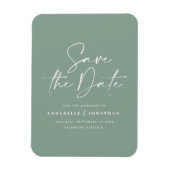 Magnet Flexible Script décontracté sauge vert typographie mariage  (Vertical)