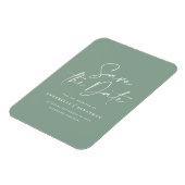 Magnet Flexible Script décontracté sauge vert typographie mariage  (Côté Gauche)