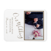 Magnet Flexible Script élégant de garde-photo mariage (Horizontal)