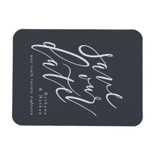 MAGNET FLEXIBLE SCRIPT ENREGISTRER NOTRE DATE (Horizontal)