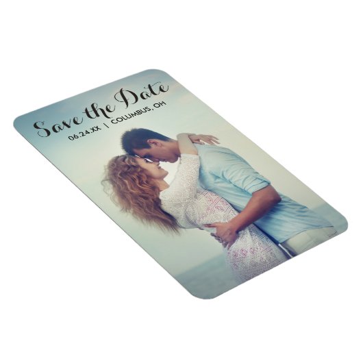 Magnet Flexible Script Full Bleed Photo Enregistrer l'aimant Date (Côté Droit)