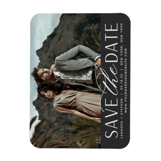 Magnet Flexible Script lisse | Photo horizontale Enregistrer la da (Vertical)