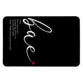 Magnet Flexible Script Love Coeur Bae Définition (Horizontal)