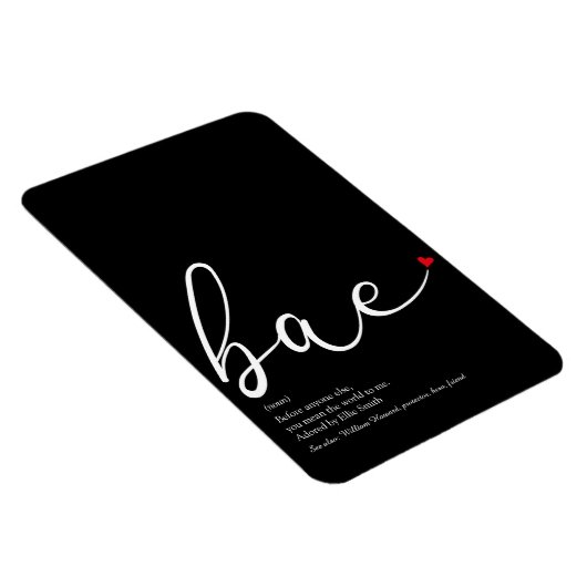 Magnet Flexible Script Love Coeur Bae Définition (Côté Droit)