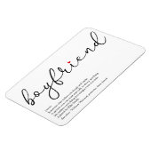 Magnet Flexible Script Love Coeur Boyfriend Définition (Côté Gauche)