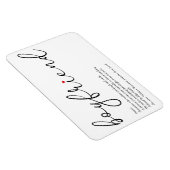 Magnet Flexible Script Love Coeur Boyfriend Définition (Côté Droit)