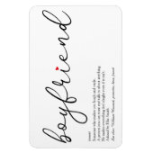 Magnet Flexible Script Love Coeur Boyfriend Définition (Vertical)