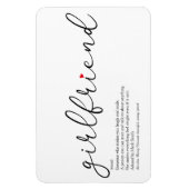 Magnet Flexible Script Love Coeur Girlriend Définition (Vertical)
