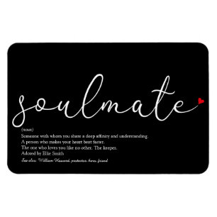 Magnet Flexible Script Love Coeur Soulmate Définition