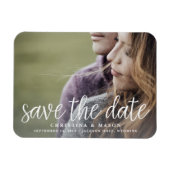 Magnet Flexible Script manuscrit | Photo Enregistrer la date (Horizontal)