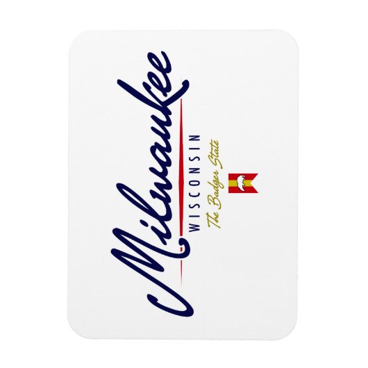 Magnet Flexible Script Milwaukee (Vertical)