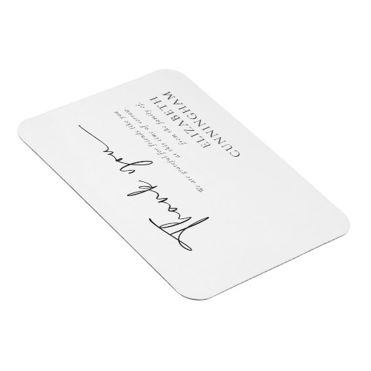 Magnet Flexible Script moderne Cursive Moderne Élégant Mémorial Ch (Côté Droit)