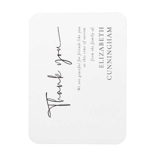 Magnet Flexible Script moderne Cursive Moderne Élégant Mémorial Ch (Vertical)