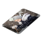 Magnet Flexible Script Moderne de Joyeuses Fêtes Flocons de Neige (Côté Gauche)