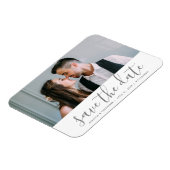 Magnet Flexible Script moderne Enregistrer la date Mariage photo (Côté Gauche)