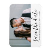 Magnet Flexible Script moderne Enregistrer la date Mariage photo (Vertical)
