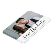 Magnet Flexible Script moderne Enregistrer la date Mariage photo (Côté Gauche)