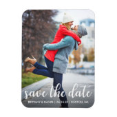 Magnet Flexible Script moderne | Enregistrer La Photo Date (Vertical)