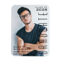 Script moderne Guy Trendy Graduation Photo