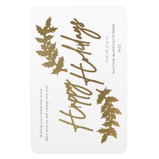 Magnet Flexible Script moderne Joyeux Vacances d'affaires Carte de (Vertical)