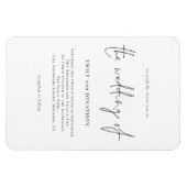 Magnet Flexible Script moderne Noir Noir Noir Mariage Invite Magne (Horizontal)