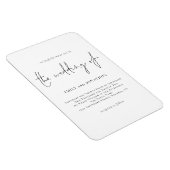 Magnet Flexible Script moderne Noir Noir Noir Mariage Invite Magne (Côté Droit)