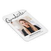 Magnet Flexible Script moderne Photo Graduation Lycée (Côté Droit)