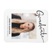 Magnet Flexible Script moderne Photo Graduation Lycée (Horizontal)