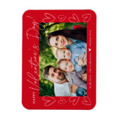 Magnet Flexible Script moderne Red Valentine's Day Photo (Vertical)