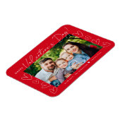 Magnet Flexible Script moderne Red Valentine's Day Photo (Côté Gauche)