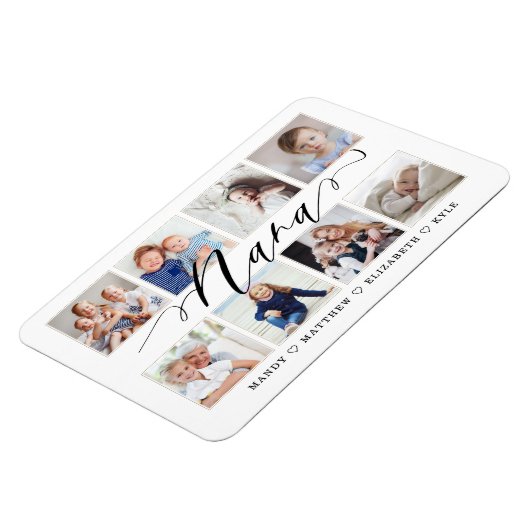 Magnet Flexible Script Nana moderne | Collage photo pour petits en (Côté Gauche)