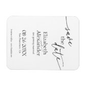 Magnet Flexible Script noir et blanc minimum fantaisie Enregistrer (Horizontal)
